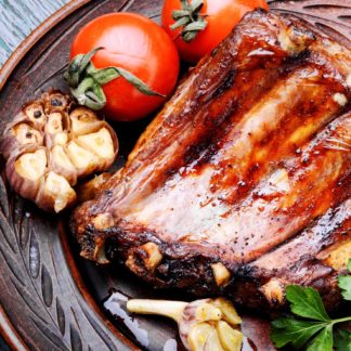 Roasted barbecue pork ribs