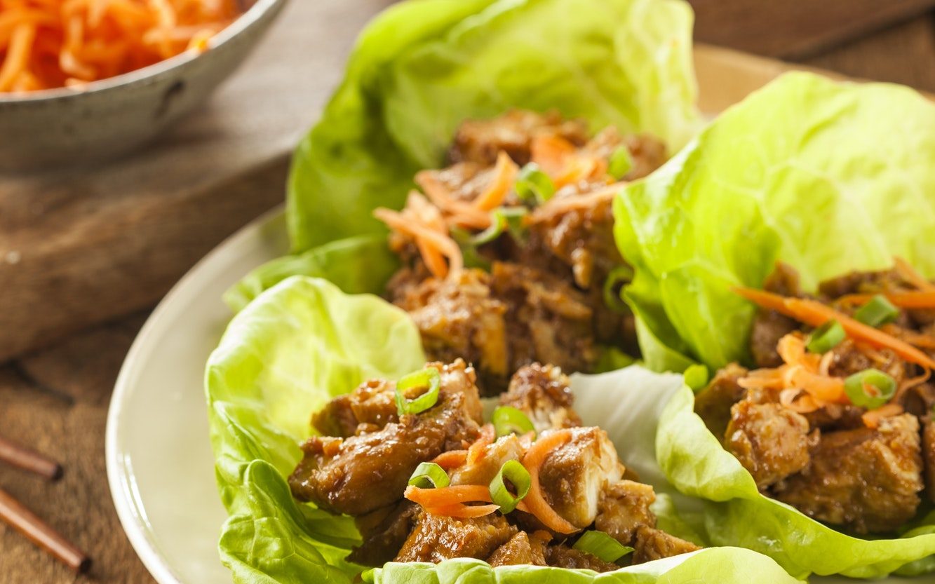 Healthy Asian Chicken Lettuce Wrap